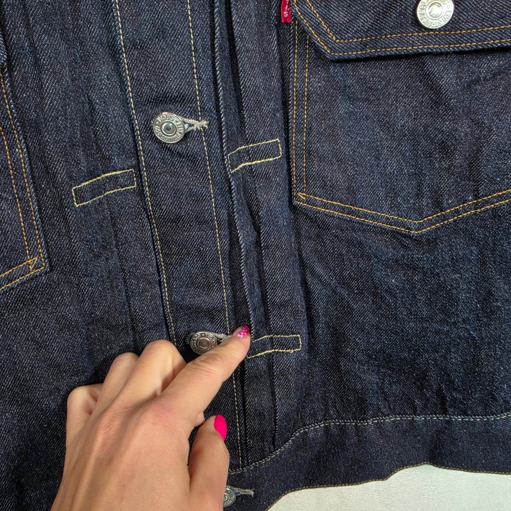 Levi's 507XXE Type II Jacket Mens 46 XXL Dark Indigo Selvedge Japan Big E T-Back - Picture 14 of 16